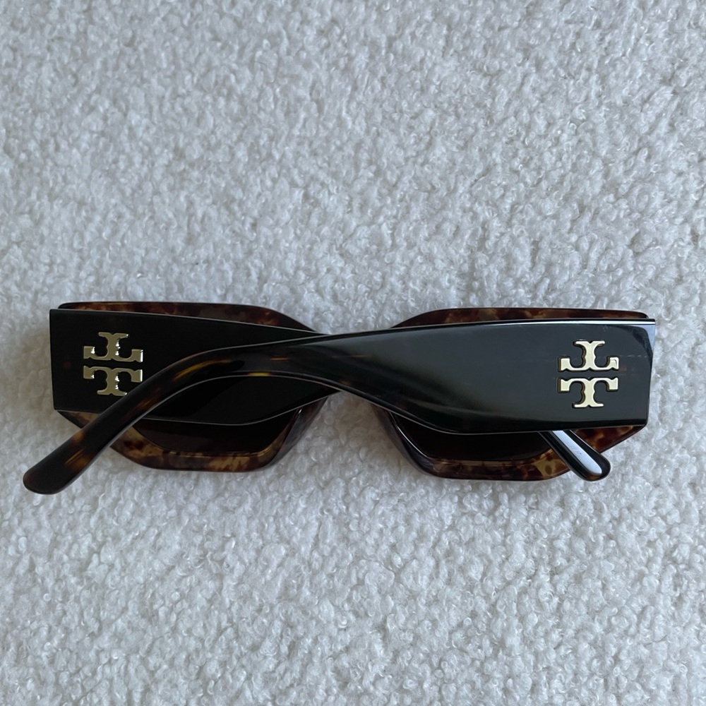 Tory Burch Black and Brown Sunglasses Oversized Design